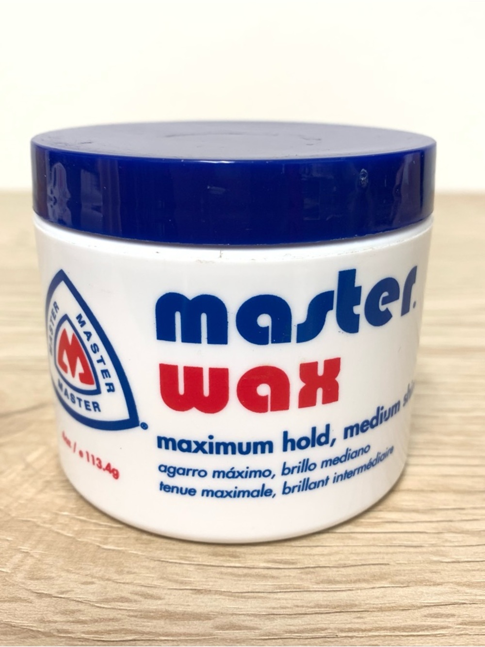 Master Wax Maximum Hold Medium Shine Hair Styling Cream 4 oz Well Comb USA HTF